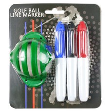 그로스팡 엠지골프 삼선 볼라이너 + 펜 3종 세트, 綠色, 1套