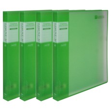 MiDAS HYUNPOONG 透明文件夾 UV印刷 A4 40p, 綠色, 4個