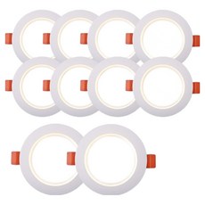 비츠조명 LED DC타입 다운라이트 매입등 8W 100mm, 전구색, 10개