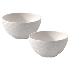 Villeroy&Boch Manufacture Rock Blanc 沙拉碗 13.5cm, 白色, 2個