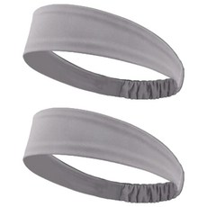 Attict 吸汗防滑運動髮帶, 灰色, 2個