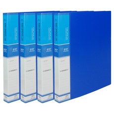 마이다스 PP칼라 O링 바인더 3공 민 2cm A4, 청색, 4개