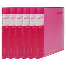 MiDAS HYUNPOONG 透明文件夾 UV印刷 A4 10p, 紅色, 6個