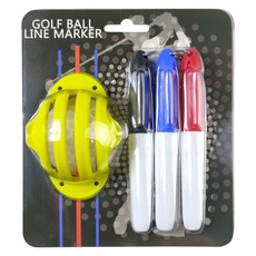 그로스팡 엠지골프 삼선 볼라이너 + 펜 3종 세트, 黃色, 1套