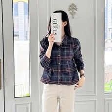 Lusida 女款刷毛迪倫抽繩格紋襯衫