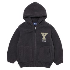 YALE KIDS 兒童青少年 Y字logo 羊羔絨連帽拉鍊外套 YJCCHZE43376