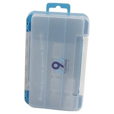 999피싱 양면 라이트 게임 루어 낚시 미노우 웜 지그헤드 채비 소품 보관 수납 통, 1개, 블루