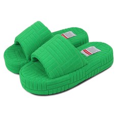 SUPERCOMET 柔軟氣墊毛巾布室內拖鞋 ss72, 綠色, 1個
