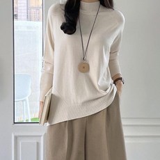 Lusida 女款羊毛20摩斯半高領針織套衫