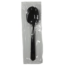 생활을그리다 도시락 디저트 일회용 스푼 개별포장 시크한 블랙, 1개, 100개입