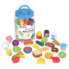 러닝리소스 미니 알파벳 음식 모형 영어 교구 LER6795, 혼합 컬러, 3개