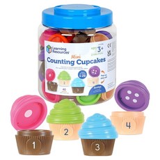 Learning Resources 迷你計數杯子蛋糕數字學習教具 LER6796, 1個