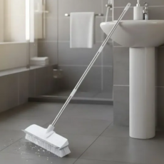 Parva 桿式浴室清潔刷架 3段式桿 135cm, 白色, 1個