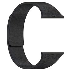 YUNMI 荔枝紋矽膠磁吸錶帶/替換帶/運動防水腕帶 46mm, 1個, 黑色