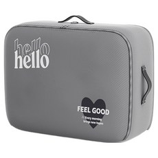 Kyhome 按壓排氣棉被收納壓縮袋/羽絨服被褥收納袋/搬家行李袋 大號灰色愛心, 1個, 1個裝