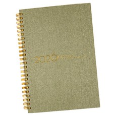conifer 綠的事務 2026年苧麻雙線圈橫式週誌, 1個, 冰灰色
