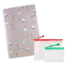 conifer 綠的事務 2026跨年月計畫筆記本組 附可掛式網狀拉鍊袋 2個, 1個, 灰色 + 透明色