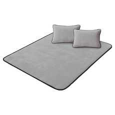 dreamer STYLE 夢想寢具 瞬熱柔軟珊瑚絨保暖墊3件組 保暖墊 + 枕墊 2個, 淺灰色