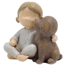 Mabsoshop 少女與小狗客廳裝飾品 BRP1626, 單一顏色