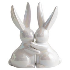 Mabsoshop 我愛你擁抱兔擺飾套組 BRP1641, 珍珠