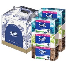 韓國 Tempo 天然紙漿盒裝面紙 4層, 1入, 6個