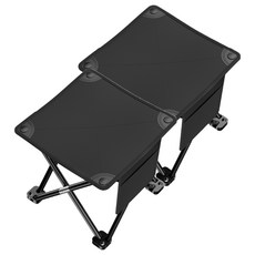 999피싱 휴대용 경량 접이식 폴딩 의자, 블랙, 2개