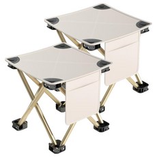 999피싱 휴대용 경량 접이식 폴딩 의자, 베이지, 2개