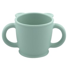 OrganicFactory 矽膠小熊雙耳杯, 1個, 170ml, 薄荷綠