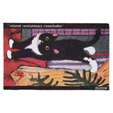 寵物星樂園 乳牛貓地墊 貓砂收集墊, 1個, 黑白貓