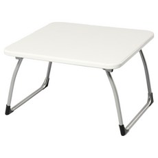 鐵皮夾木折疊鋼桌 台灣製 2 x 2尺 60 x 60cm, 白色