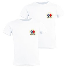 MI MI LEO 台灣製國旗印花T23吸排T恤2件組, 白色