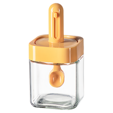 方形伸縮調味罐 黃色, 250ml, 1個