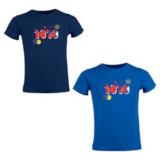 MI MI LEO 國旗印花吸排T恤2件組 台灣製 T22, 寶藍色 + 深藍色