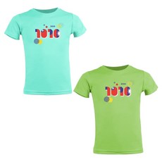 MI MI LEO 國旗印花吸排T恤2件組 台灣製 T22, 蘋果綠 + 薄荷綠