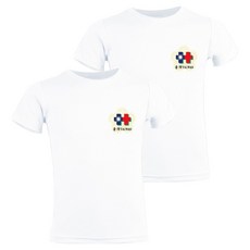 MI MI LEO 國旗印花T23吸排T恤2件組, 白色