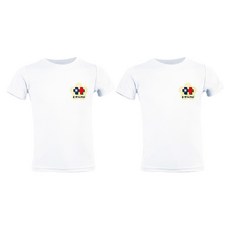 MI MI LEO 台灣製國旗印花T23吸排T恤2件組, 白色