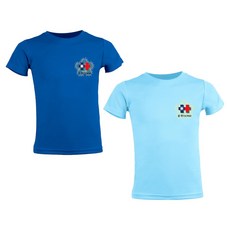 MI MI LEO台灣製國旗印花T23吸排T恤2件組, 寶藍+水藍