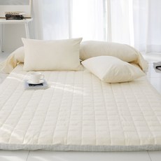 SCOHOme 純棉Happy系列 絎縫床墊套 韓國製, 快樂燕麥色