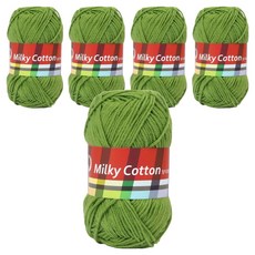 Brand Yan Milky Cotton 紅標編織線, 橄欖綠 42, 5個