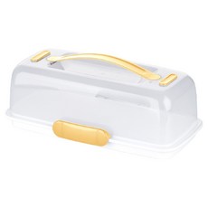 tescoma Delicia長型提蓋蛋糕收納盒 18cm, 1個, 黃色 + 透明色