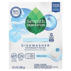 Seventh GENERATION 洗碗機專用洗碗膠囊 檸檬香 20入, 300g, 1盒