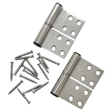 DIY白鐵小旗型丁雙4件組 附螺絲釘 16個, 1套