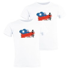 MI MI LEO 國旗印花吸排T恤2件組 台灣製 兒童款 T26