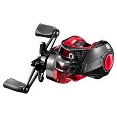 Rooblinos 漁線輪高強度主體金屬線杯高速比淡海水通用泛用水滴輪左手型號, 黑色 + 紅色, BRleft