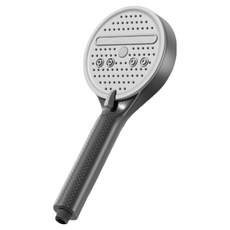 델즈헤인 5단조절 수압상승 샤워기 헤드, 블랙, 1개