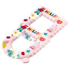 사소랩 캐릭터 방수 변기 시트, 핑크 토끼, 2개