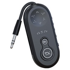 컴스 고음질 블루투스 v5.4 AUX 스테레오 무선 리시버 오디오 송수신기, 블랙, 1개, JA434