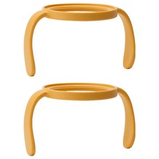 BebeGrow 嬰幼兒用 Green Finger 奶瓶吸管杯握把, 金橙色, 2個