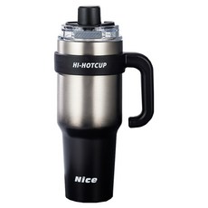 GER 泰 大容量陶瓷塗層冰霸杯, 1個, 漸變黑色, 1.2L