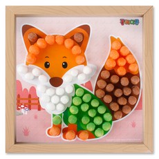 PLAYCORN 相框製作 4人份, 狐狸相框, 1個